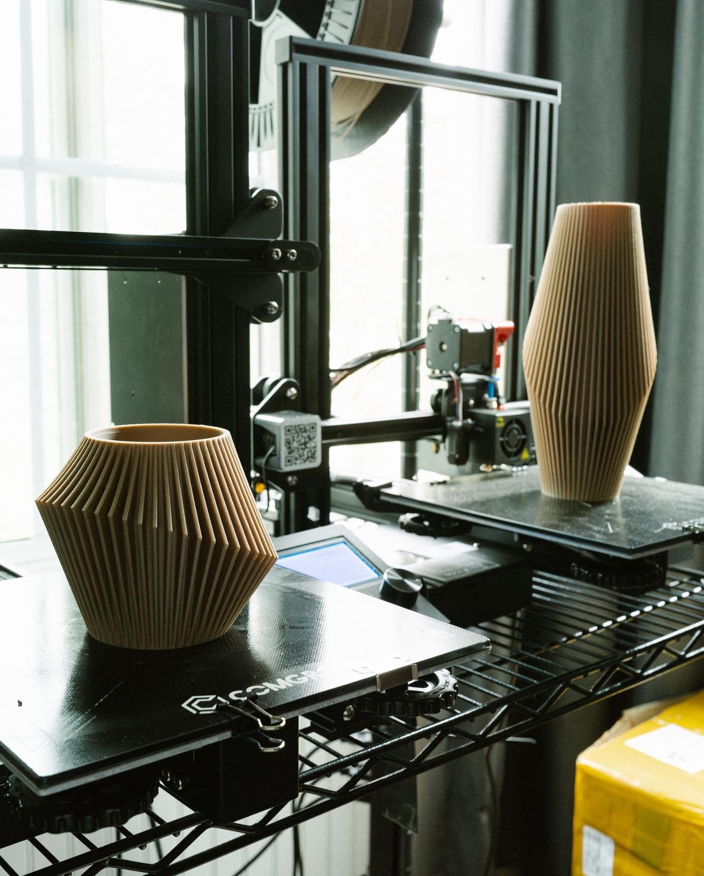 3d printed plant pots wood filament.
