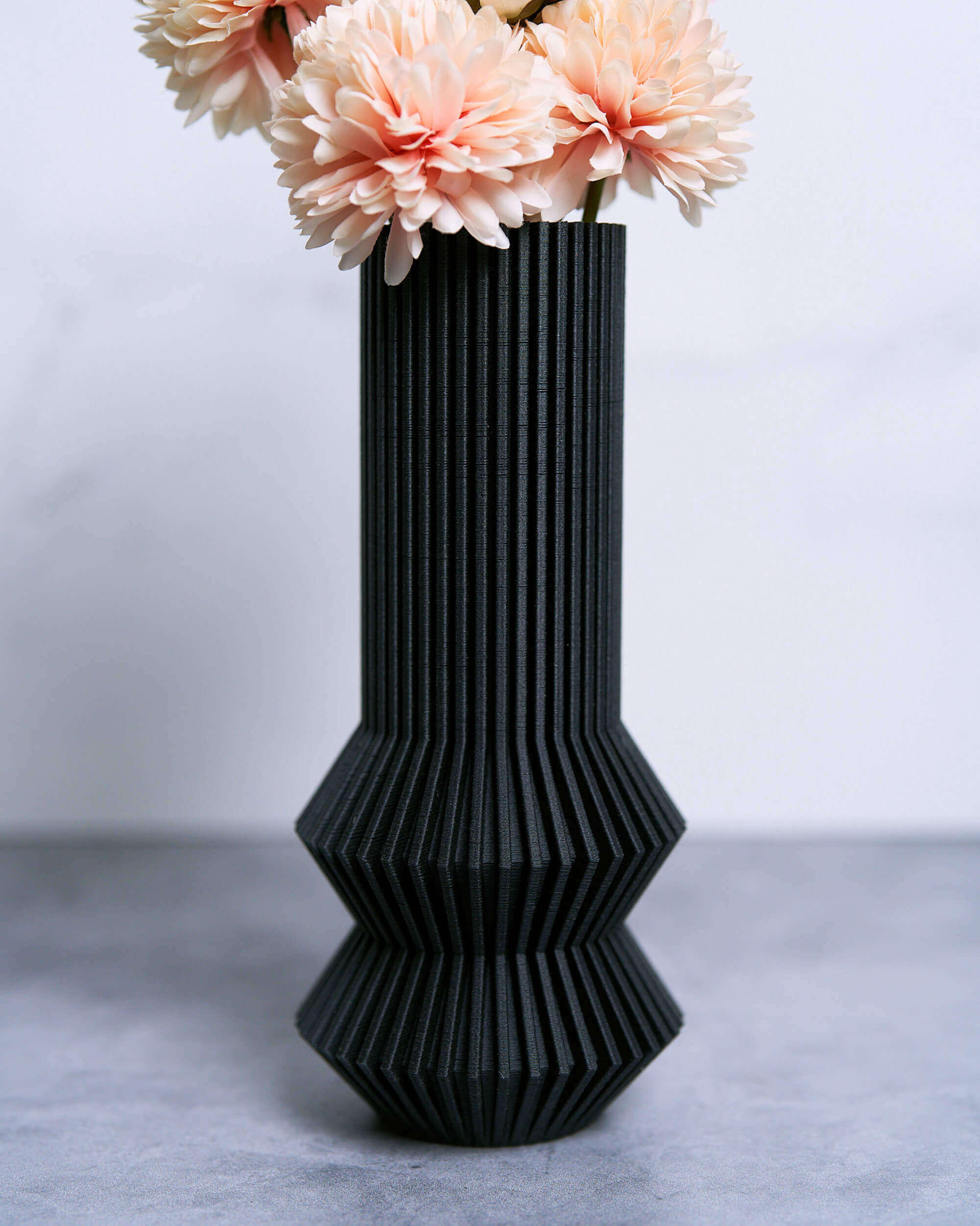 Black Matte Vase | Boho Vases | Textured Vase | Black Vase | ZEPHYR Woodland Pulse Modern Planters Unique planters Modern Vases Unique Vases Modern Planter Unique planter