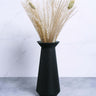 Black Vase | Black Floral Vase | Black Matte Textured Vase with pampas grass | BANDA by Woodland Pulse. WP modern vases.