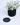 IONIC black modern flower pot and saucer.