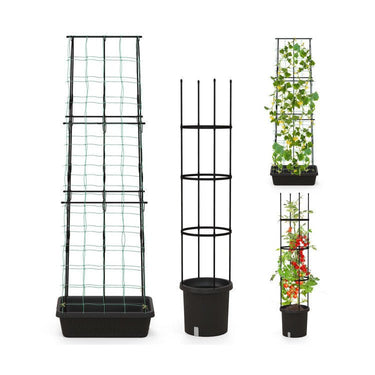 2 Pack Garden Planters with Trellis Cucumber Trellis Tomato Cage
