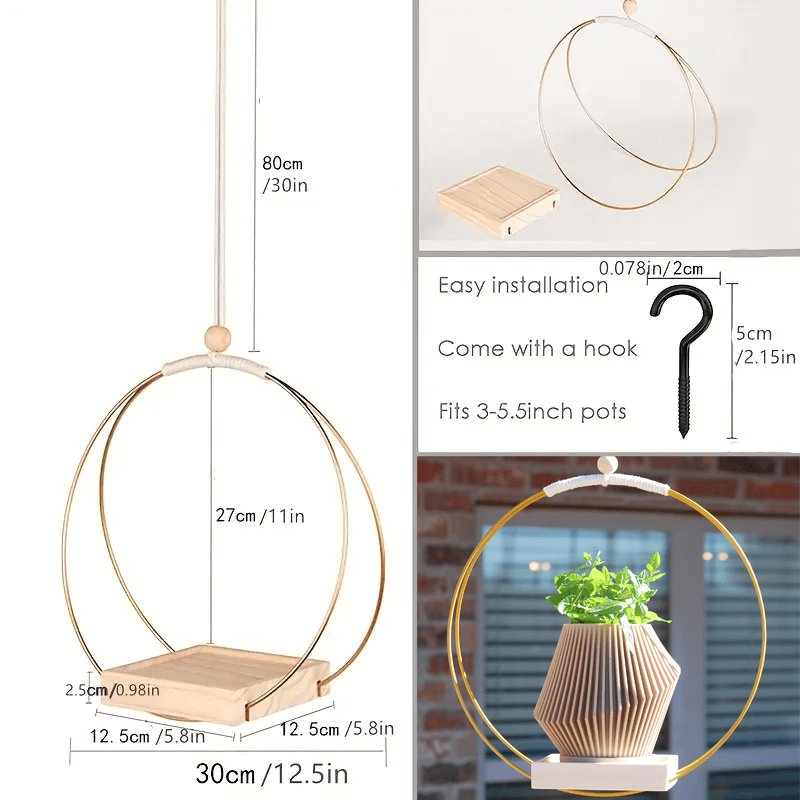 Modern plant hanger dimensions.
