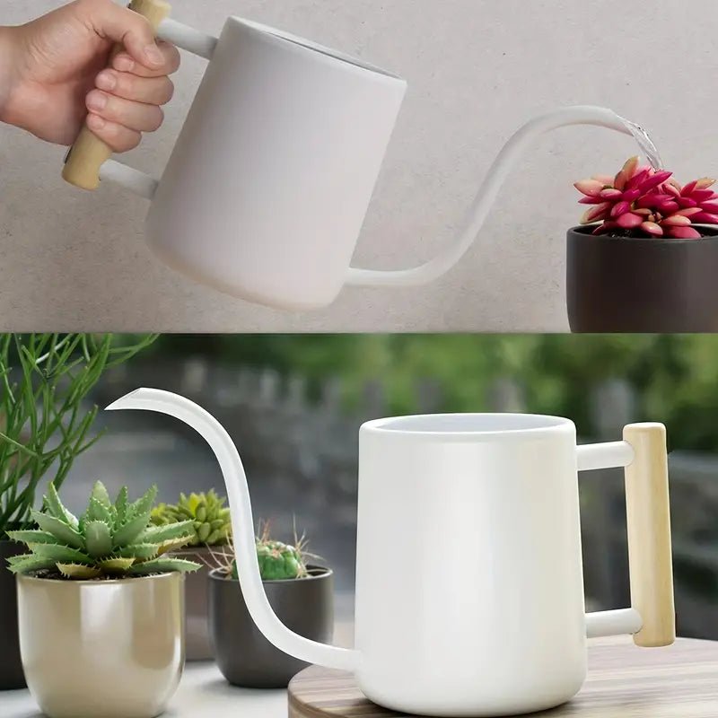 White watering can.